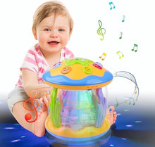 Vanmor Baby Musical Toys with Light Up for Toddlers 1 2 3, Baby Toys Rotating Ocean Projector Infant Toys 12-18 Month, Sitting Crawling Interactive Toys for Babies, Christmas Gifts Toys for Toddler