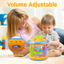 Vanmor Baby Musical Toys with Light Up for Toddlers 1 2 3, Baby Toys Rotating Ocean Projector Infant Toys 12-18 Month, Sitting Crawling Interactive Toys for Babies, Christmas Gifts Toys for Toddler